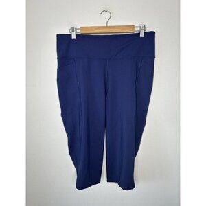 CALIA by Carrie Underwood Active Capri Leggings Navy Blue Pockets Size XL
